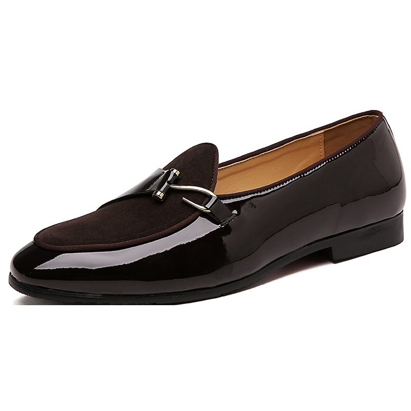 Pointed Toe Casual Dress Shoes Klamra Osobowość Buty Men