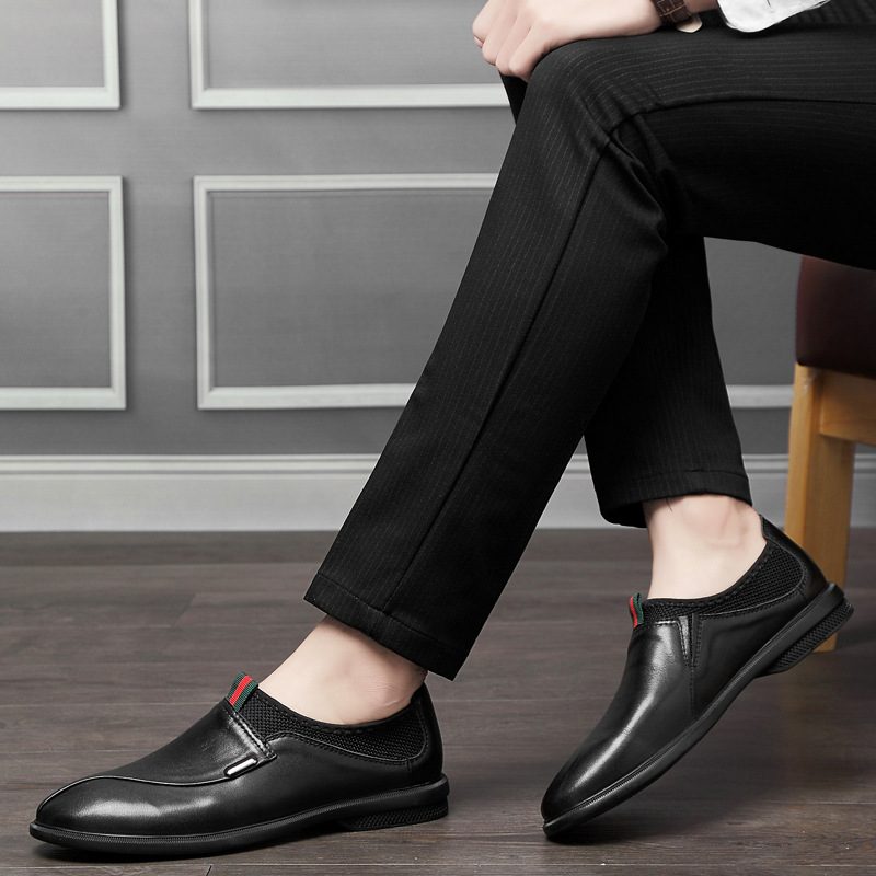 Wiosenne I Letnie Męskie Obuwie Skórzane Buty Business Casual Dress Shoes