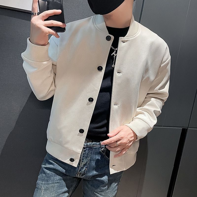 Kurtki Męskie Slim Fit Trendy Casual Topy Płaszcze