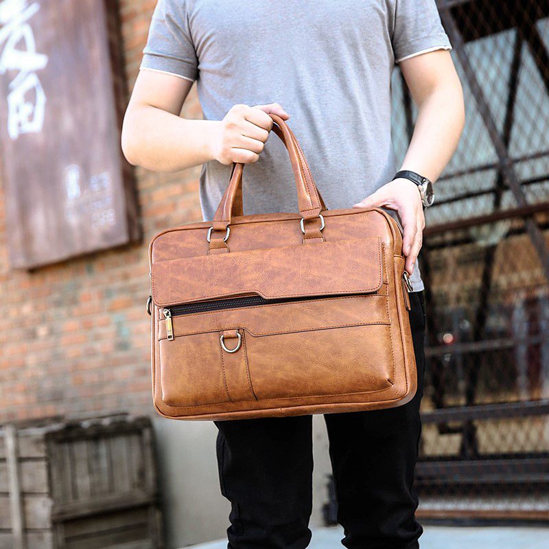 Torebka Męska Teczka Torba Komputer Messenger Business Casual Travel Na Ramię