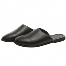 Klapki Męskie Letnie Modne Drag Slip-on Casual Head Skórzane Sandały Kapcie