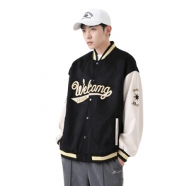 Baseball Uniform Męski Nowy Trend Casual Retro Luźna Kurtka