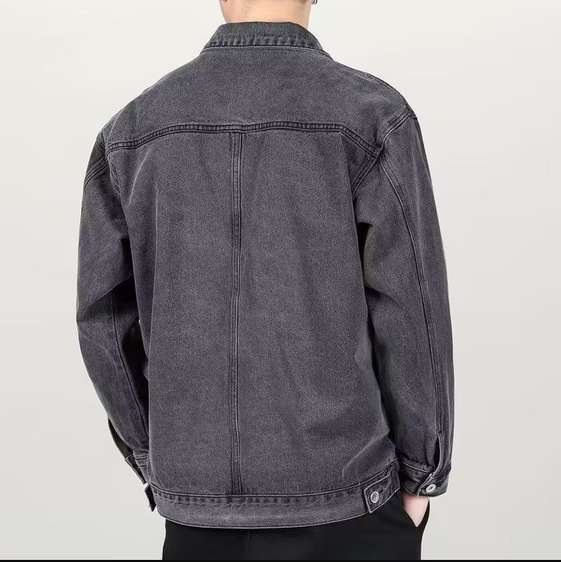 Denim Jacket Men Trend Casual Lapel Workwear