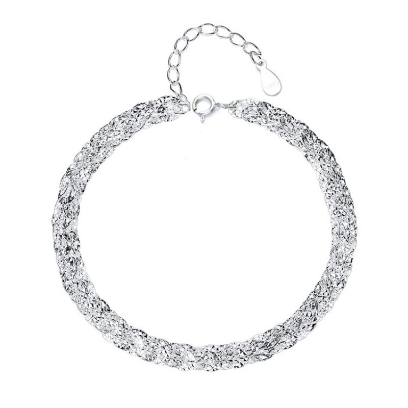 Nowa Koncepcja S925 Sterling Silver Bransoletka Błyszczący Łańcuszek Z Ogonem Feniksa Modny Temperament Wysokiej Klasy Zmysł Pusta Gładka Biżuteria Ręczna Z Łańcuszkiem