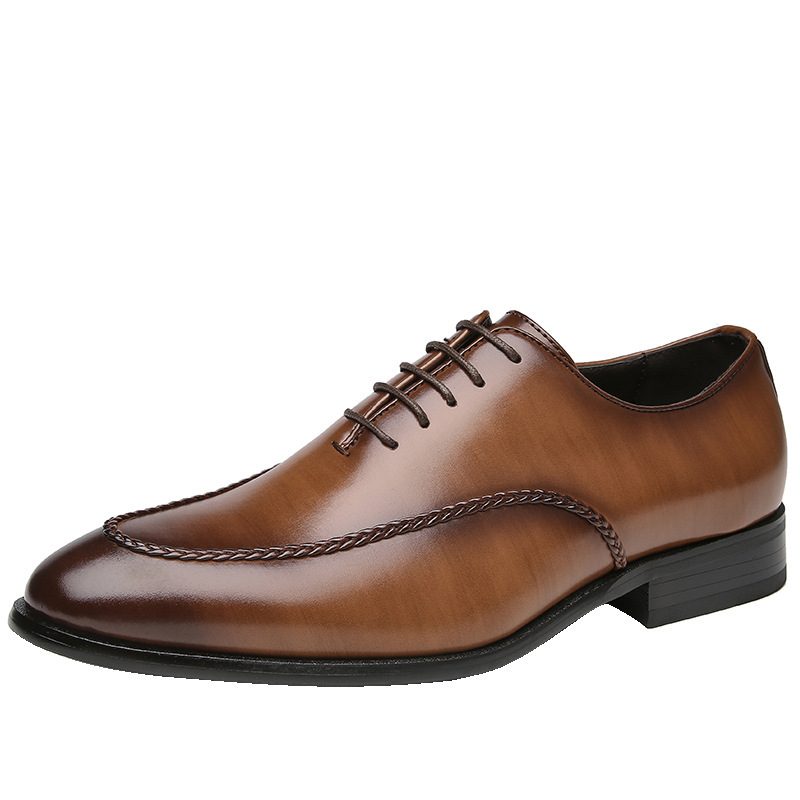 2024 Sukienka Biznesowa Buty Męskie Retro Młodzieżowe Gentleman Oxford Derby Shoes