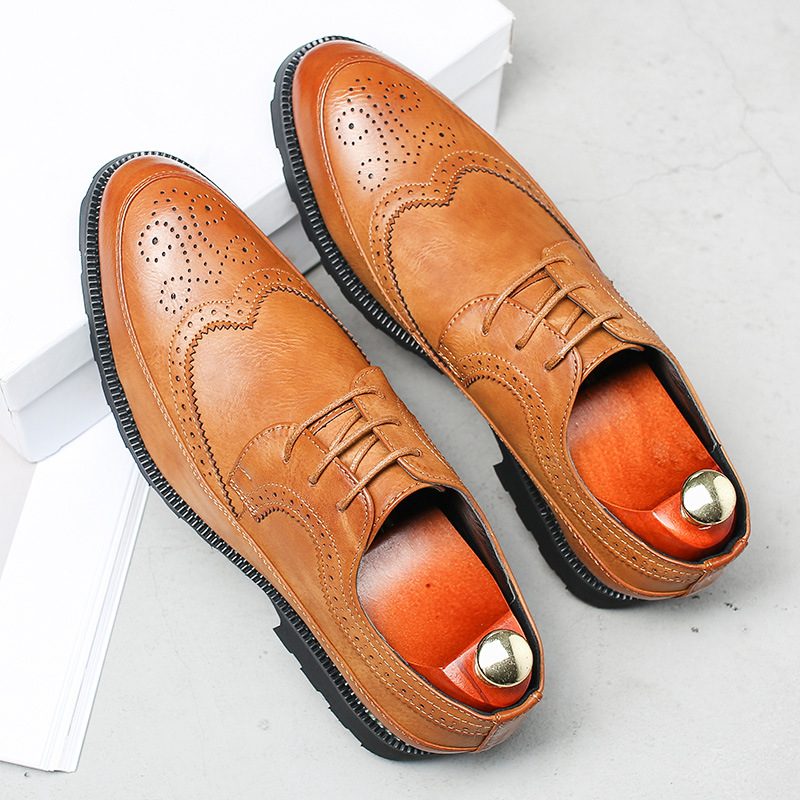 Brogue Buty Męskie New Fashion Business Dress Duże Rozmiary Oxford Rozmiar 48