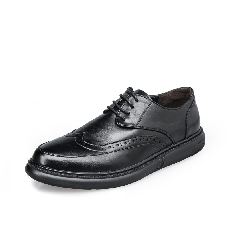 Brogue Shoes Rzeźbione Męskie Buty Retro Formalne Dress Fashion Oddychające Obuwie Na Co Dzień