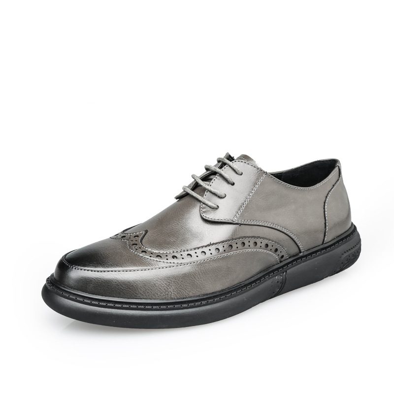 Brogue Shoes Rzeźbione Męskie Buty Retro Formalne Dress Fashion Oddychające Obuwie Na Co Dzień