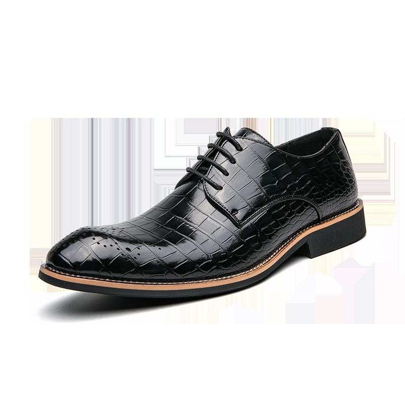 Business Casual Dress Shoes Męskie Plus Size Formalne Kamienne Buty Oxford W Jednolitym Kolorze