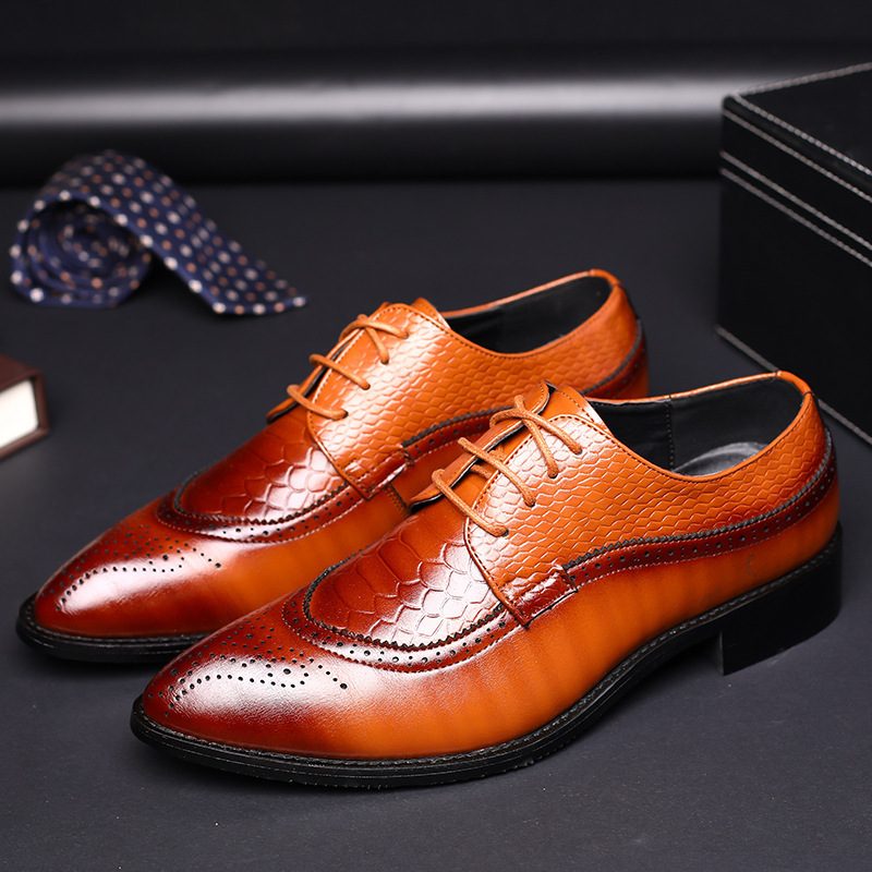 Buty Męskie New Fashion Duży Rozmiar Casual Dress Shoes Brogue Sznurowane 47 48 Butów