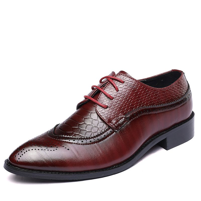 Buty Męskie New Fashion Duży Rozmiar Casual Dress Shoes Brogue Sznurowane 47 48 Butów