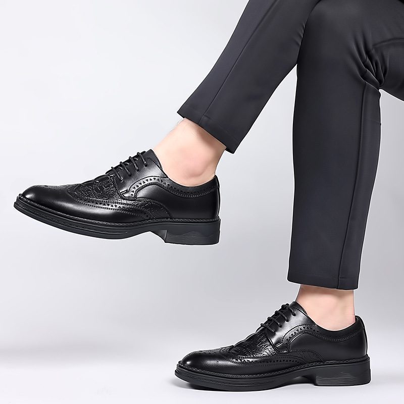 Buty Wyjściowe Męskie Typu Brogue Trend W Stylu Casual Formalna Sukienka Biznesowa Rzeźbiony Garnitur Młodzieżowy Ślubne Wzór Krokodyla