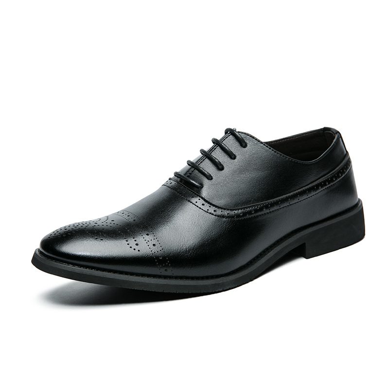 Duży Rozmiar 48 Brogue Buty Rzeźbione Męskie Spiczaste Stylista Włosów Moda Casual Dress Shoes