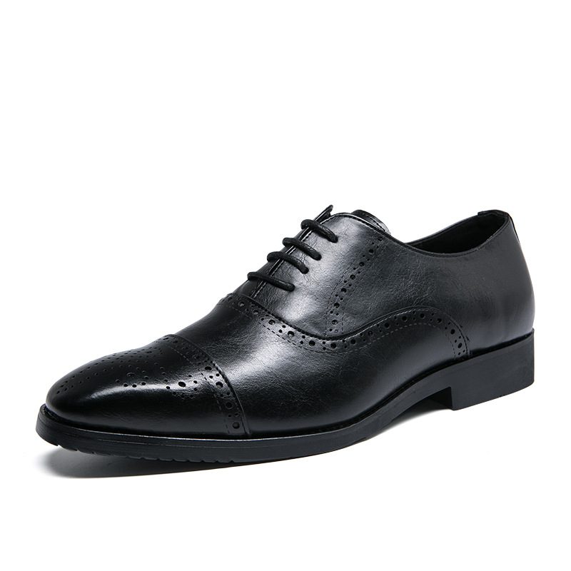 Duży Rozmiar 48 Brogue Buty Rzeźbione Męskie Spiczaste Stylista Włosów Moda Casual Dress Shoes