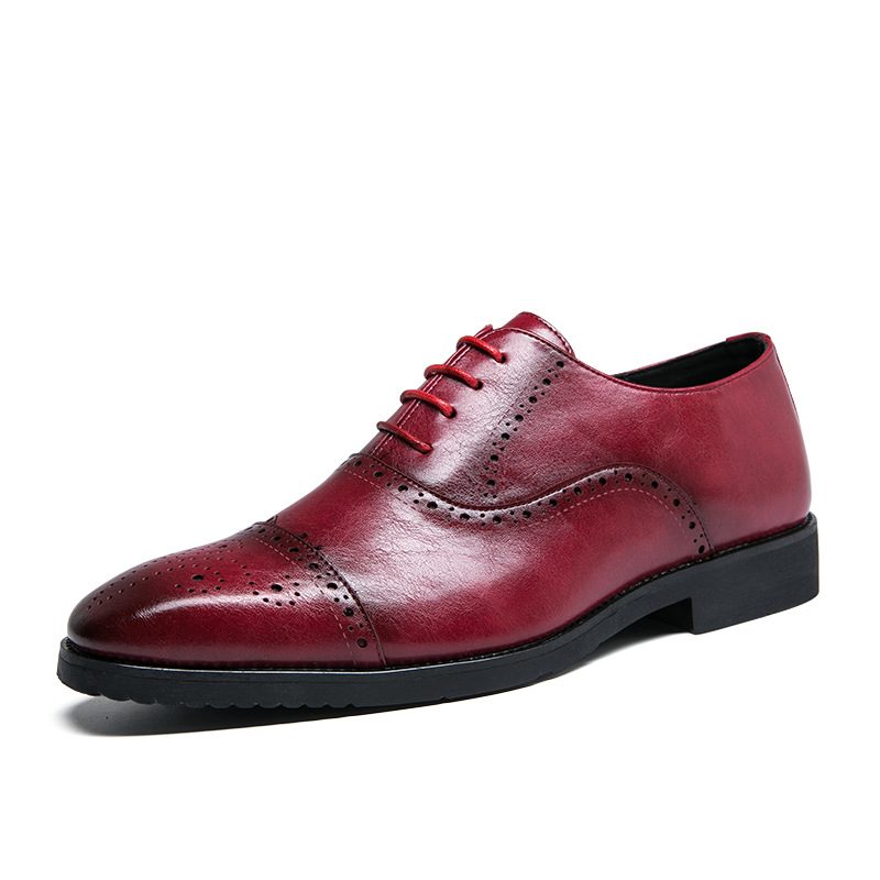 Duży Rozmiar 48 Brogue Buty Rzeźbione Męskie Spiczaste Stylista Włosów Moda Casual Dress Shoes