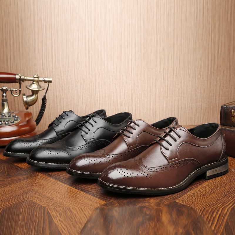 Jesień Duże Rozmiary 47 Biznesowe Męskie Buty 45 Brogue Rzeźbiona Skóra 48 Retro Trendy 46 Formalne