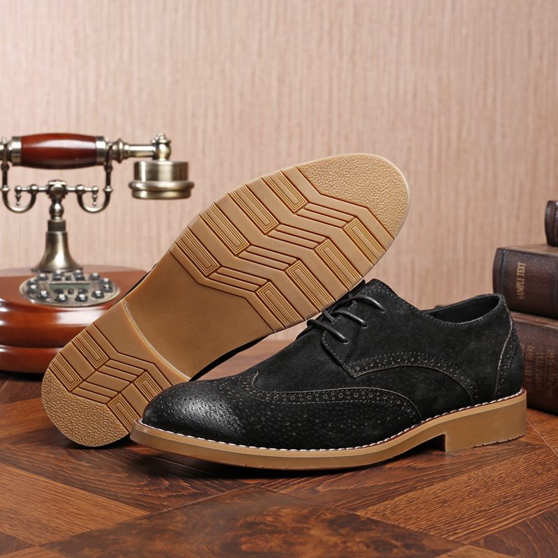 Łańcuch Nowe Rzeźbione Buty Sukienka Modne Brogue Business Casual Retro Męskie