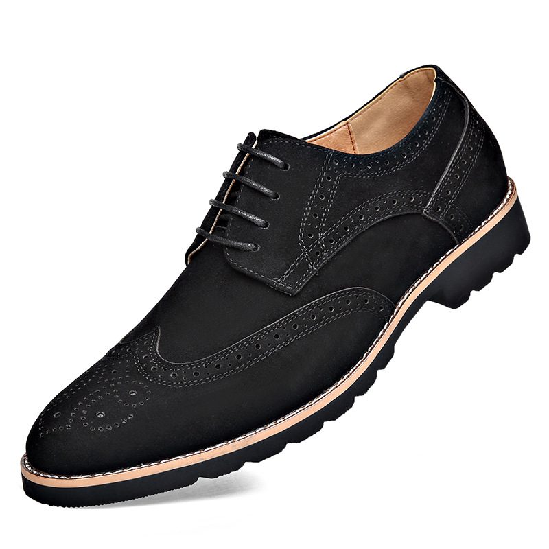 Męskie Sznurowane Buty Dla Dżentelmenów Trend W Modzie Rzeźbione Typu Brogue Wizytowe Szpiczaste Duże Rozmiary