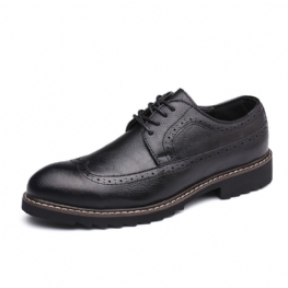 Szpiczasty Nosek Formalne Buty Męskie 2024 Nowe Brogue Trendy Casual Biznes Młodzieżowy Duży Rozmiar 46