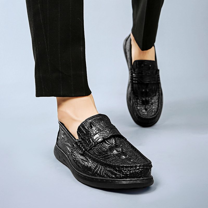 Jesienne I Zimowe Nowe Buty Doudou Męskie Skórzane Kierowcy Miękka Podeszwa Slip-on Business Casual Sukienka Duże Rozmiary