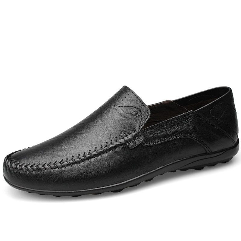 Letnia Skóra Bydlęca Peas Buty Z Prawdziwej Skóry Męskie Business Casual Dress Shoes Obuwie Duże Rozmiary Oddychające