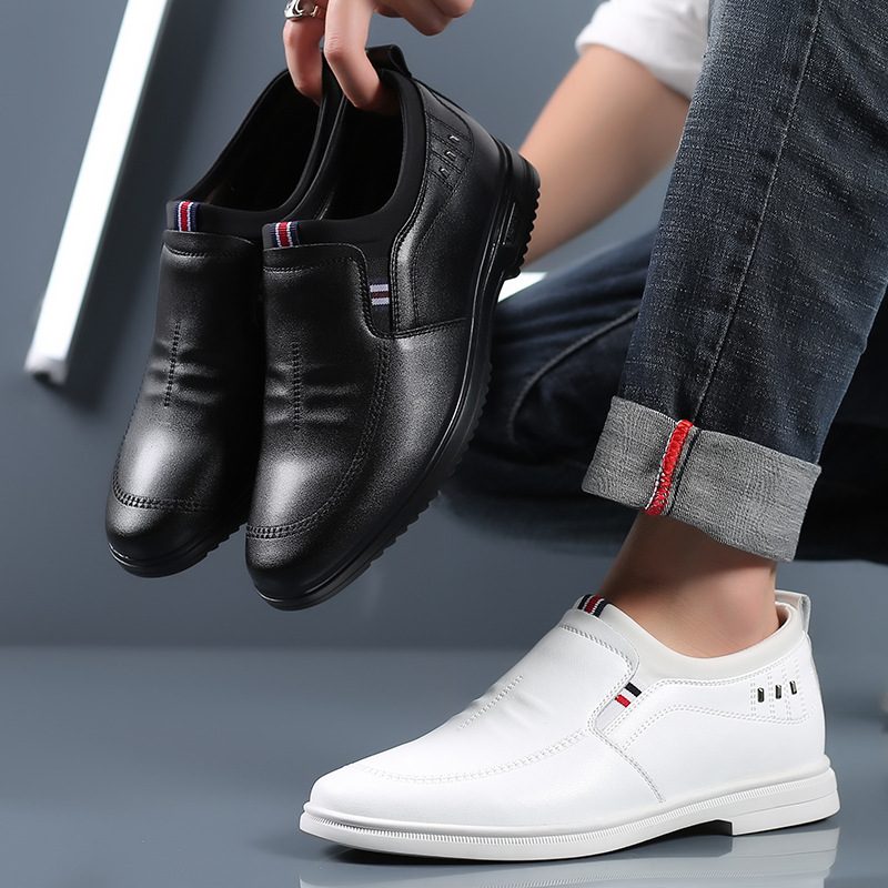 Letnie Skórzane Nowe Wiosenne I Jesienne Męskie Niewidoczne Wewnętrzne Podwyższone Buty Business Casual Dress Shoes