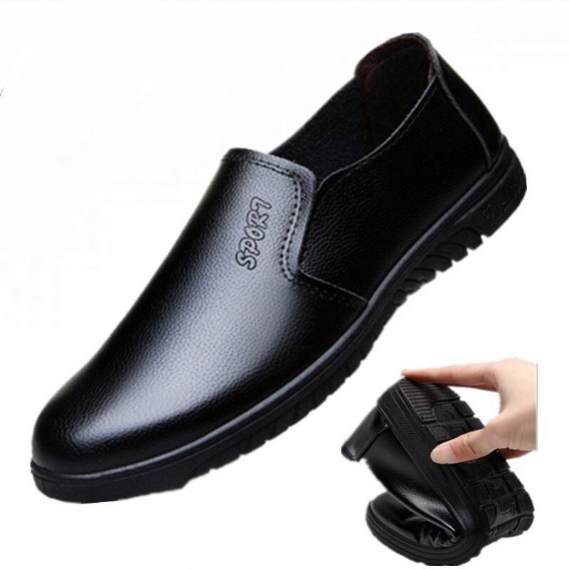 Męskie 2024 Jesienne Modne Buty Pu Business Casual Dress Miękkie Dno